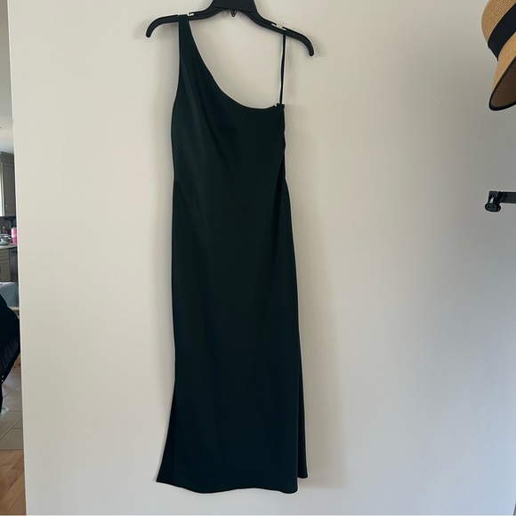NWT Anthropologie BHLDN Audrie Satin One Shoulder Midi Dress Size 10 - Picture 7 of 7